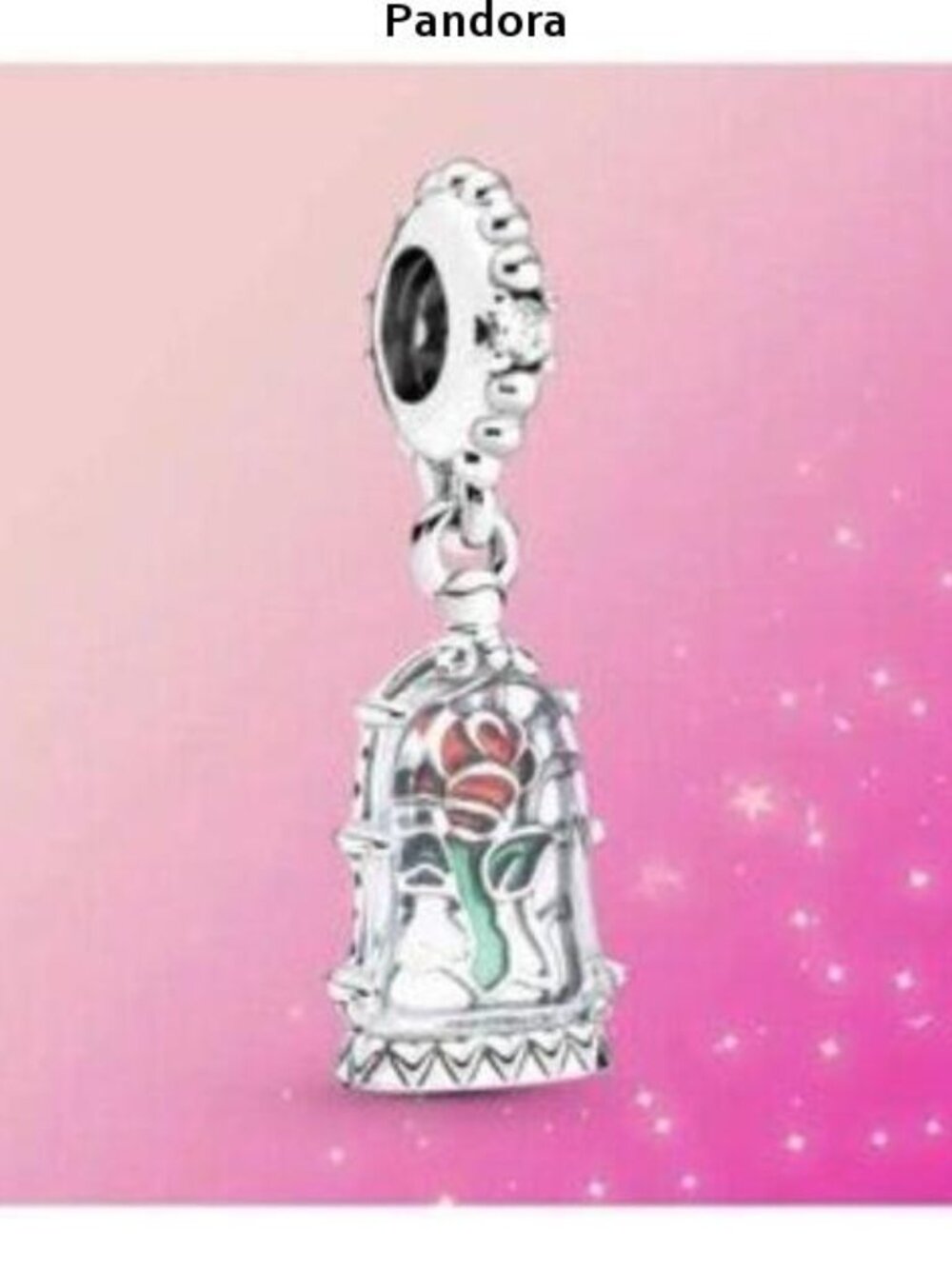 PANDORA Disney Beauty and the Beast Rose Charm
